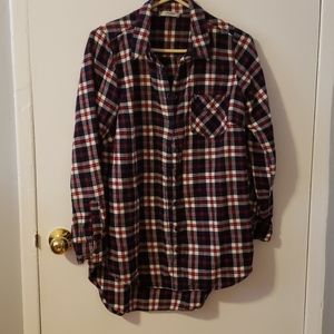 3/25 Navy Blue and Red Plaid Shirt